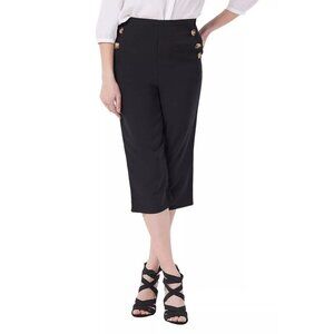 All Worthy Hunter McGrady Tall Cropped Sailor Pants Womens 4T Black Preppy NEW
